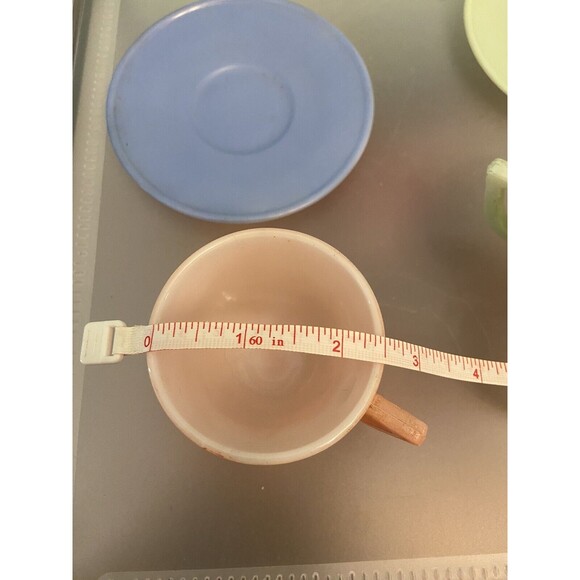 Childrens Hazel Atlas Moderntone 1950s Little Hostess 4 Pc Glass Tea Set - Picture 10 of 10